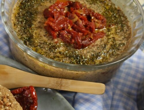 PATÉ DE TOFU SIN GLUTEN CON NUECES Y CEBOLLITA CARAMELIZADA